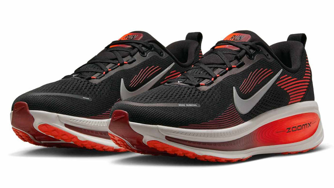Nike Vomero 18 Black Bright Crimson Front