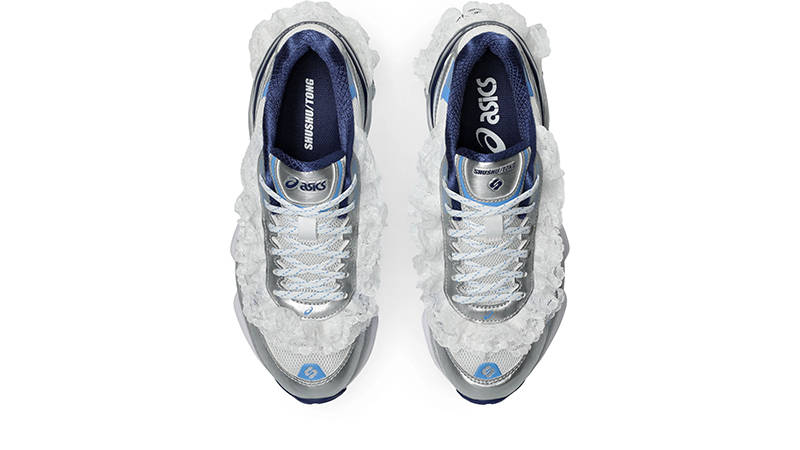 SHUSHUTONG x ASICS Gel-Kinetic Fluent Silver Blue middle