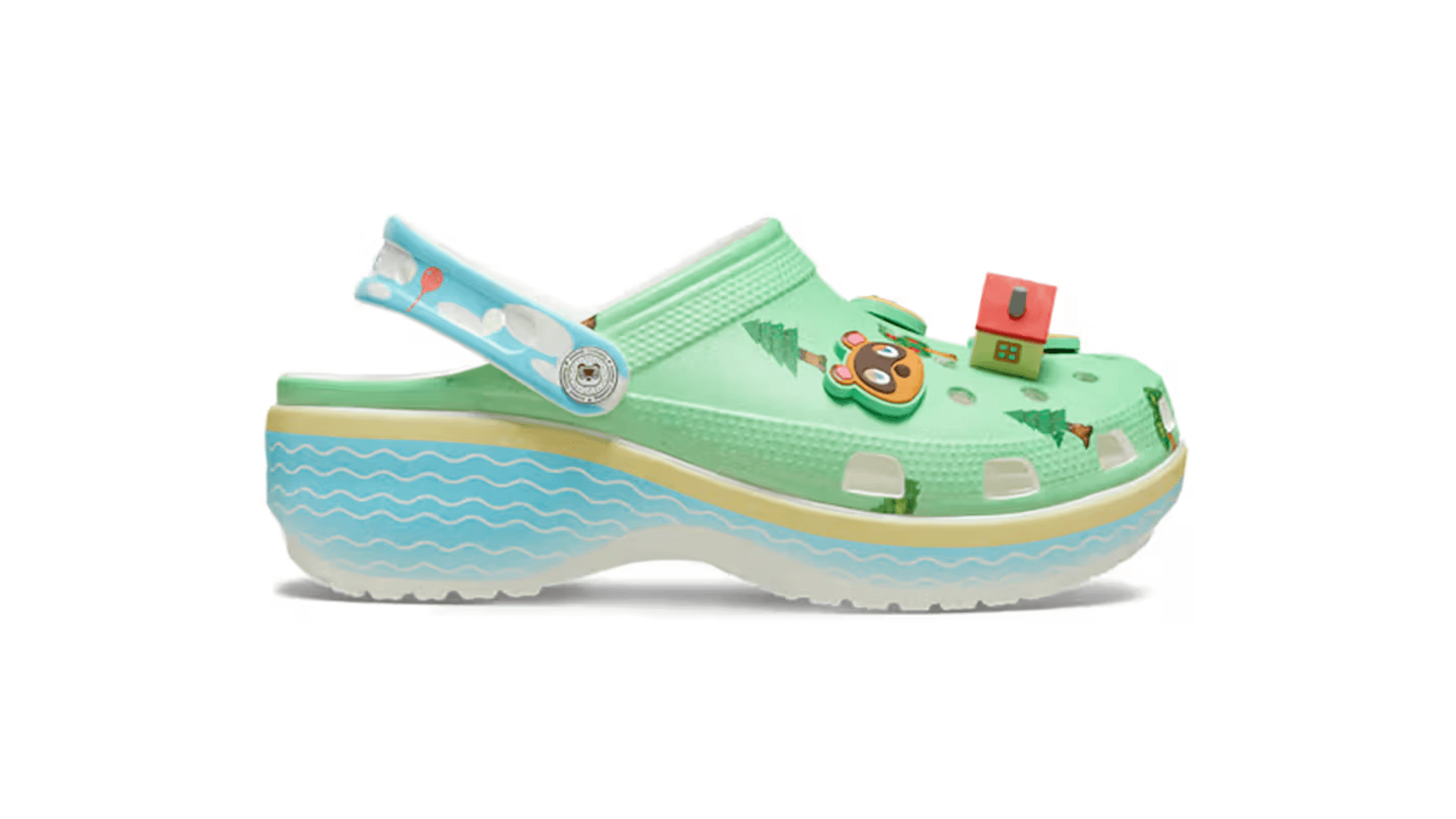 Animal Crossing x Crocs Platform Clog Green