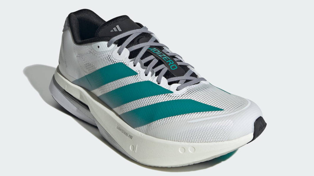 adidas Adizero Boston 13 EQT Cloud White Pure Teal Front