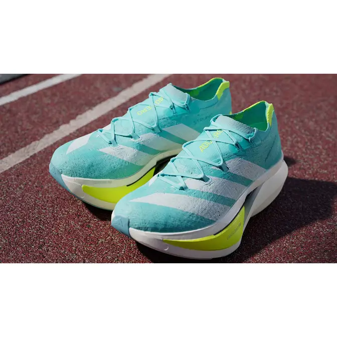 【adidas】ADIZERO PRIME X 3 STRUNG ★JR2598★アクア 男女兼用 adidas Adizero Prime X3 STRUNG Running Shoes - Turquoise