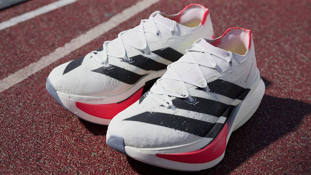 adidas Adizero Prime X3 STRUNG White Lucid Red JR2597 Front