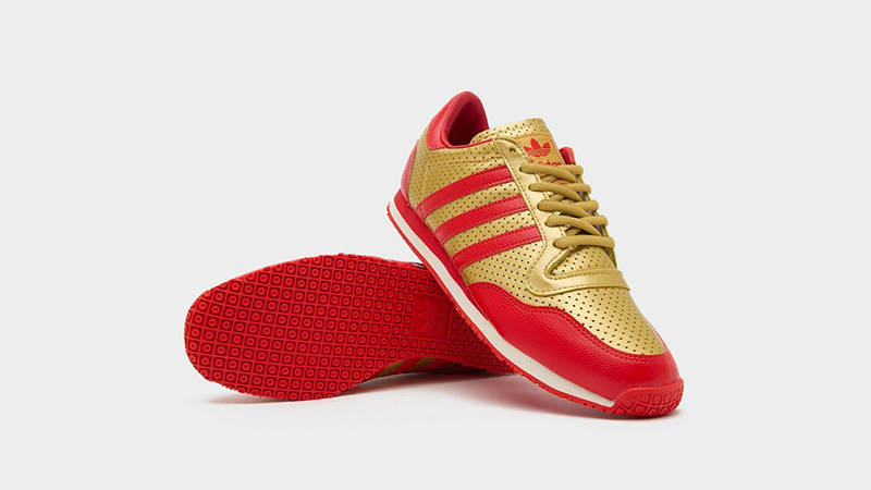 adidas Galaxy OG Gold Metallic Red JR5695 side