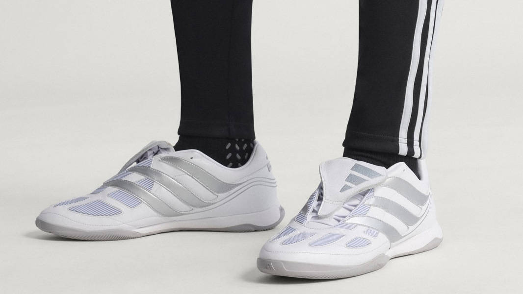 adidas Predator Precision White Silver On Foot