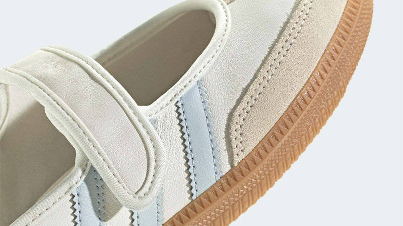 adidas Samba Jane White Blue Gum Closeup
