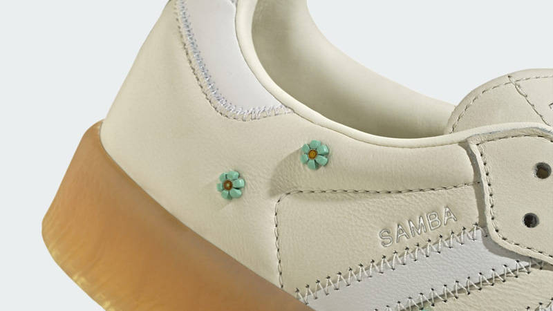 adidas Sambae Floral Off White Closeup