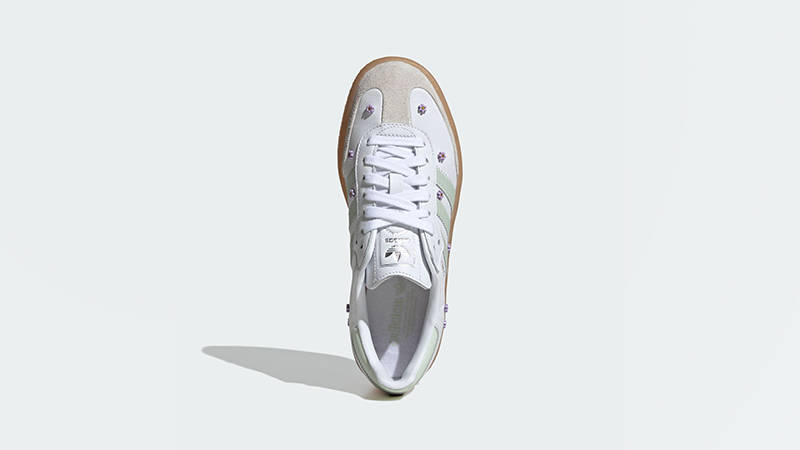 adidas Sambae Floral White Linen Green JS3954 middle