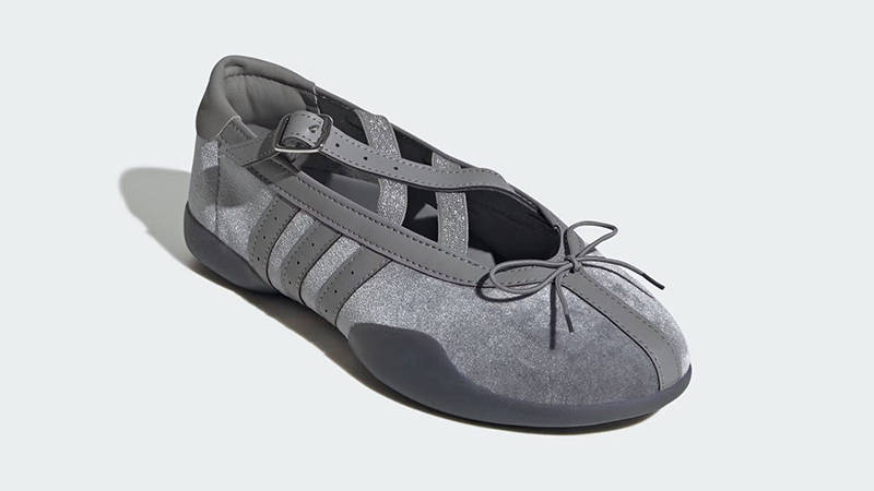 adidas Taekwondo Mei Ballet Grey Velour JR4487 front