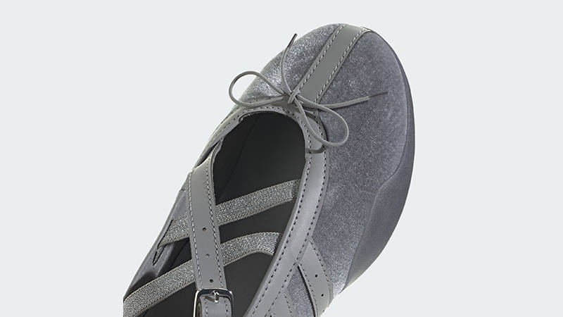 adidas Taekwondo Mei Ballet Grey Velour JR4487 toe