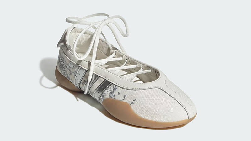adidas Taekwondo Mei Ballet White Silver Floral JQ9677 front
