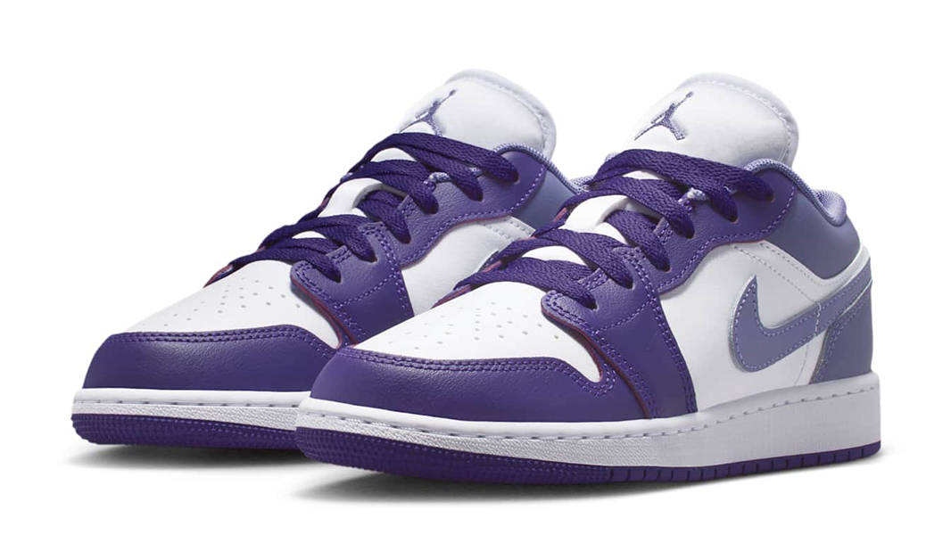 Air Jordan 1 Low GS Court Purple Dusty Amethyst 553560-551 Side