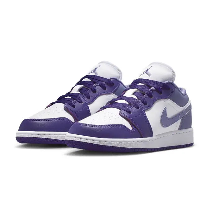 Air Jordan 1 Low GS Court Purple Dusty Amethyst 553560-551 Side