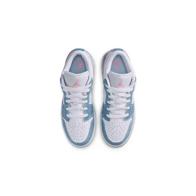 Air Jordan 1 Low SE GS Denim Sequin HQ2001-400 Top