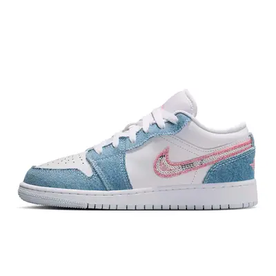 Air Jordan 1 Low SE GS Denim Sequin HQ2001-400
