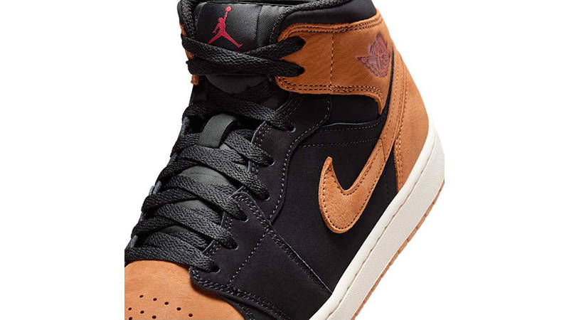 Air Jordan 1 Mid Black Flax HV4091-002 tongue