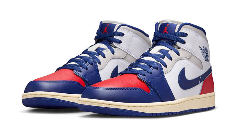 Air Jordan 1 Mid Rare Air White Red Blue DQ8426-102 front