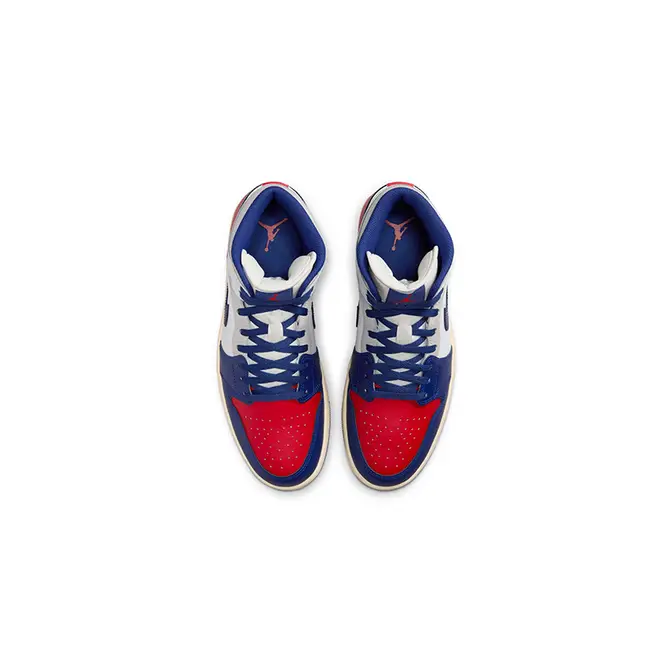 Air Jordan 1 Mid Rare Air White Red Blue DQ8426-102 middle