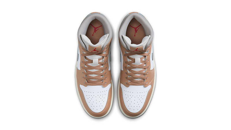 Air Jordan 1 Mid Rattan White DQ8426-200 middle