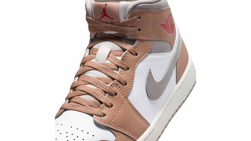 Air Jordan 1 Mid Rattan White DQ8426-200 tongue