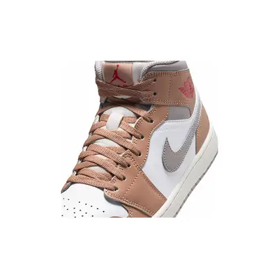 Air Jordan 1 Mid Rattan White DQ8426-200 tongue