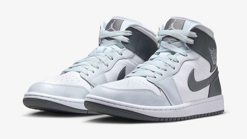 Air Jordan 1 Mid White Smoke Grey BQ6472-113 front