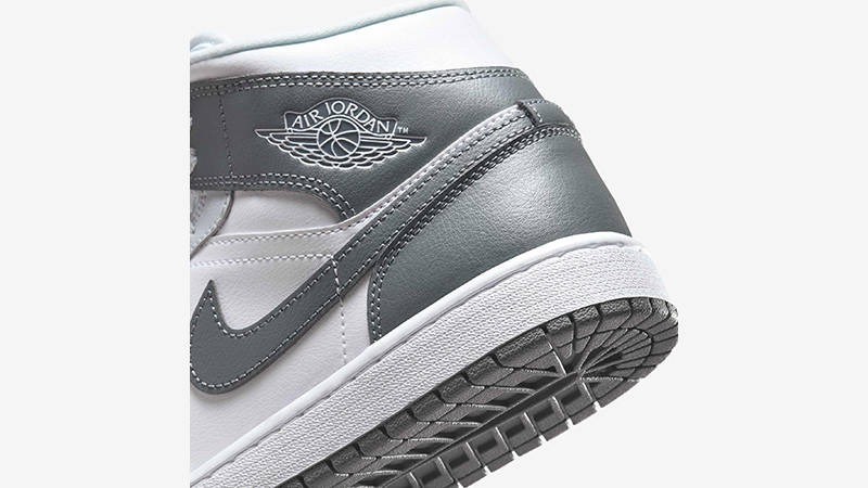 Air Jordan 1 Mid White Smoke Grey BQ6472-113 heel