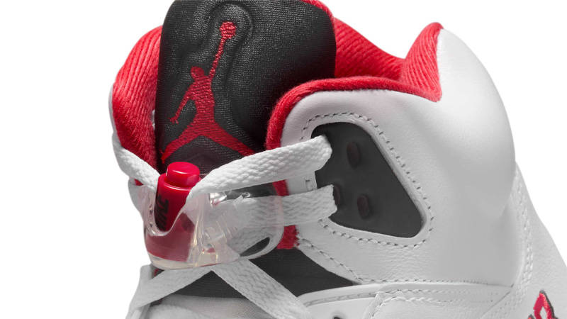 Fire Red How To Lace Jordan With Lace Lock Exclusive AJ5 Sneakers
