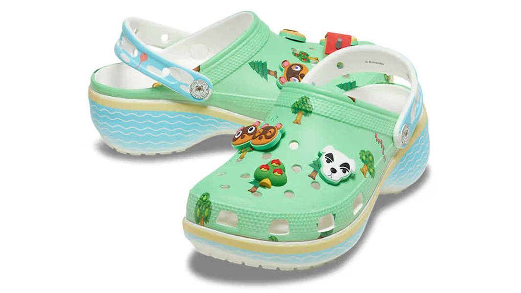 Animal Crossing x Crocs Platform Clog Green Front