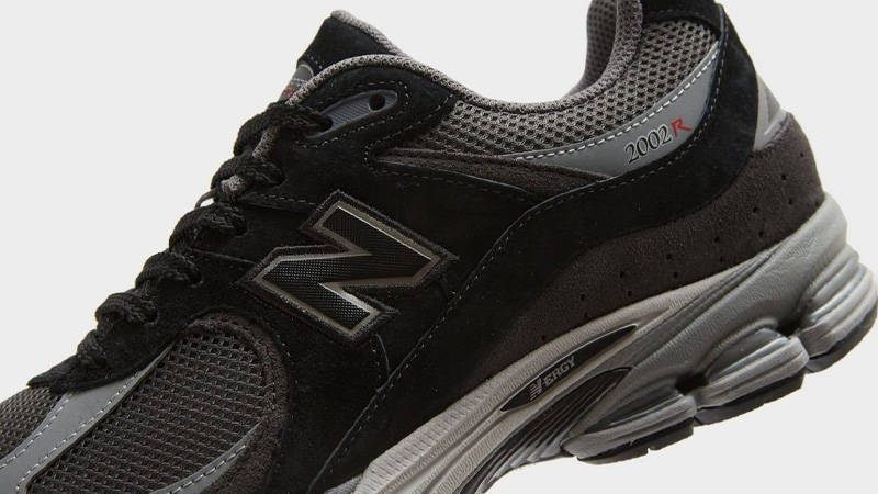 New Balance 2002R Black Castlerock Closeup