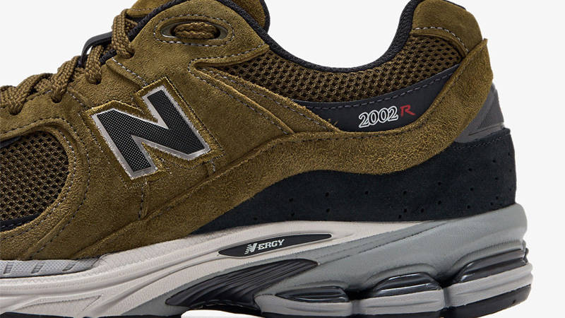 New Balance 2002R Olive Black Closeup