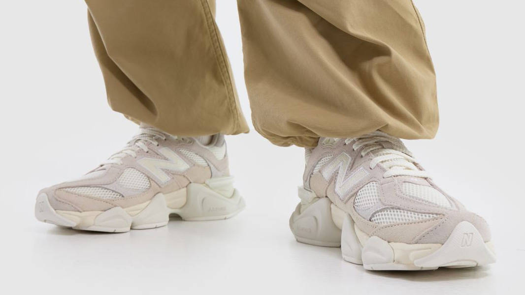 New Balance 9060 Angora Sea Salt On Foot