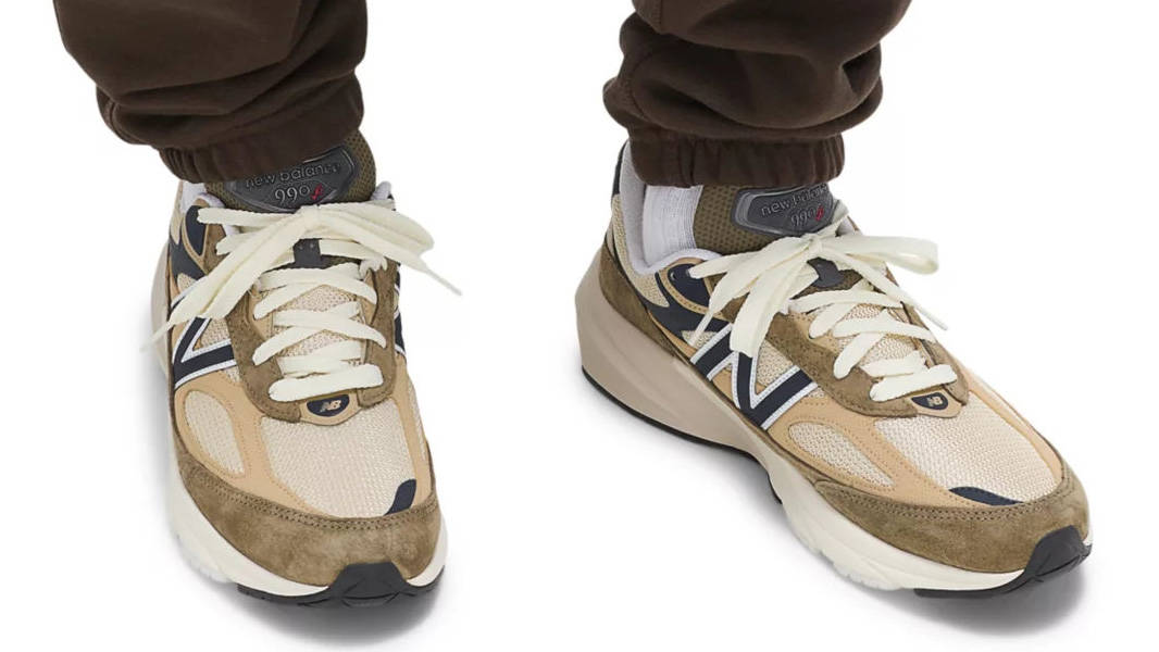 New Balance 990v6 Dark Camo On Foot