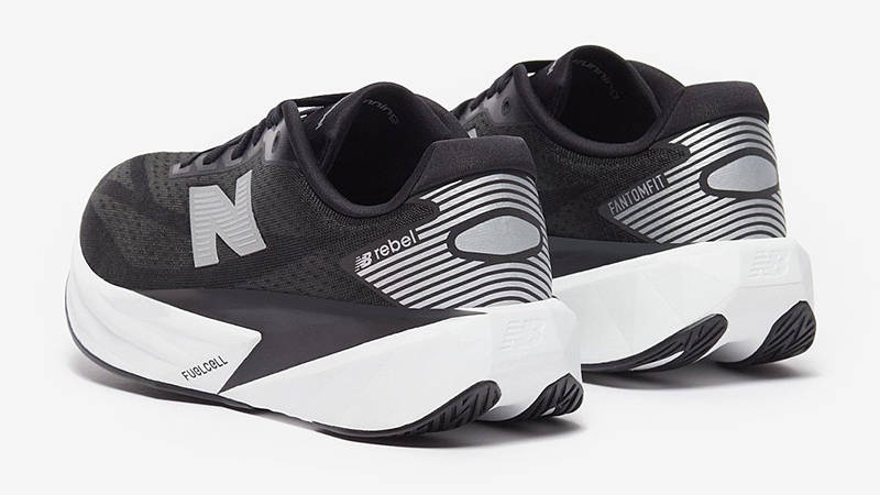 New Balance FuelCell Rebel v5 Black Silver White MFCXLO5 back