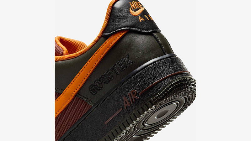 Nike Air Force 1 Gore-Tex Brown Orange CK2630-201 heel