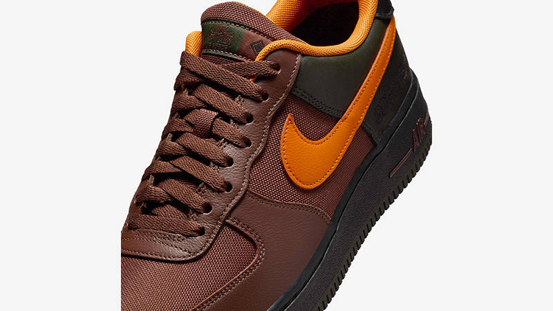Nike Air Force 1 Gore-Tex Brown Orange CK2630-201 tongue