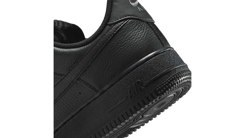 Nike Air Force 1 Low Ribbon Laces Triple Black HV4403-001 heel