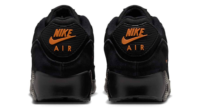 Nike Air Max 90 Black Total Orange Back