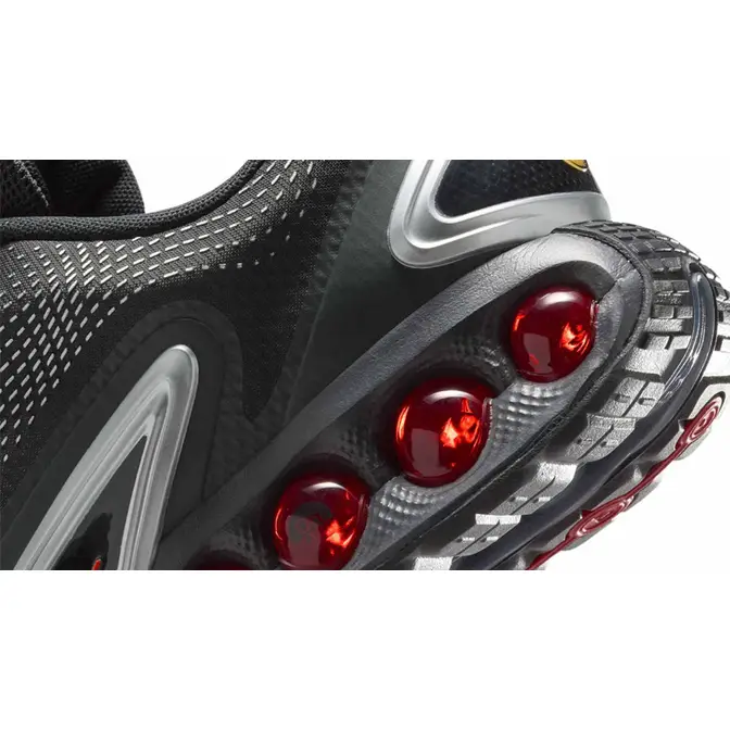 Nike Air Max Dn Black Metallic Silver Red Closeup