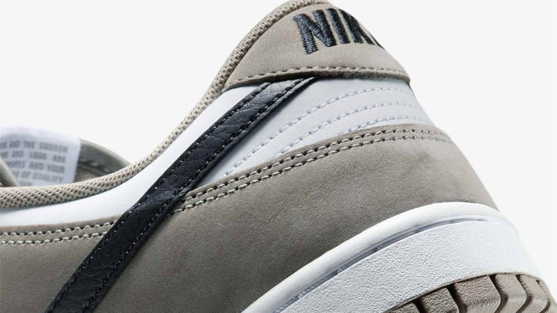 Nike Dunk Low Olive Suede Closeup