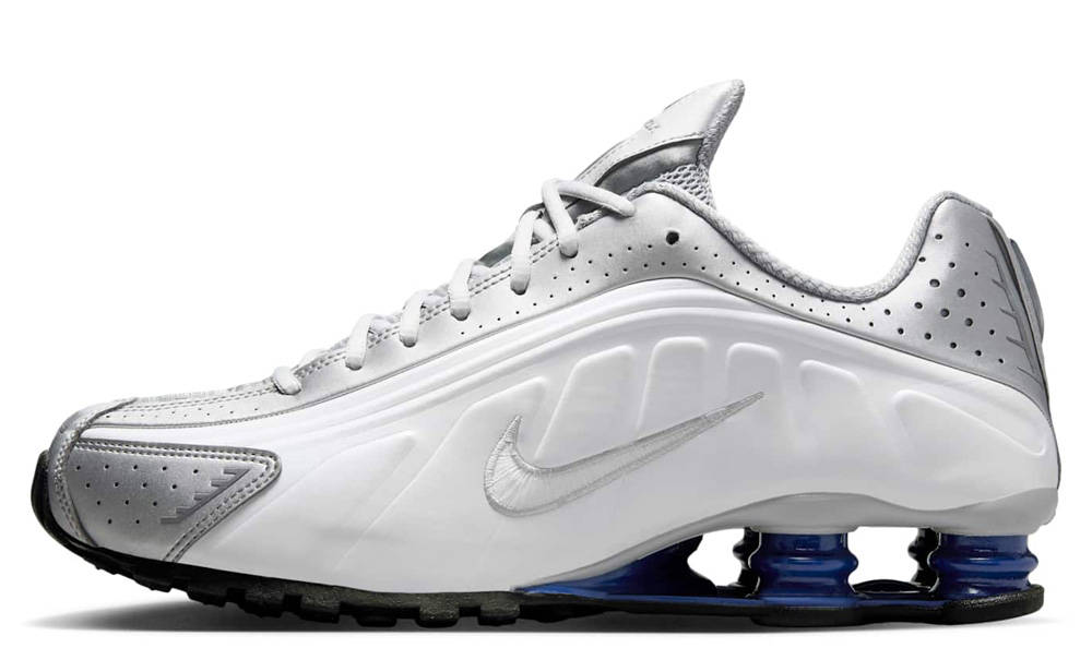 Nike Shox R4 Metallic Silver Deep Royal Blue