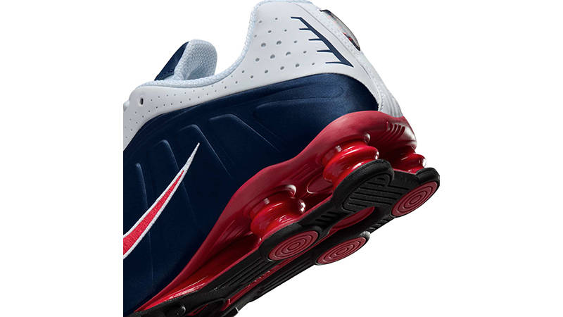 Nike Shox R4 Midnight Navy Red HQ1988-400 heel