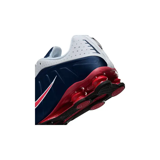 Nike Shox R4 Midnight Navy Red HQ1988-400 heel