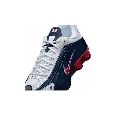 Nike Shox R4 Midnight Navy Red HQ1988-400 tongue