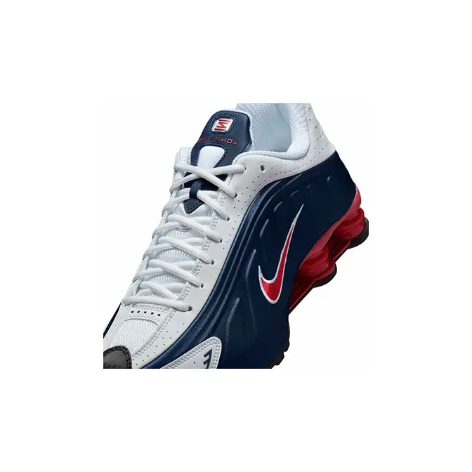 Nike Shox R4 Midnight Navy Red HQ1988-400 tongue