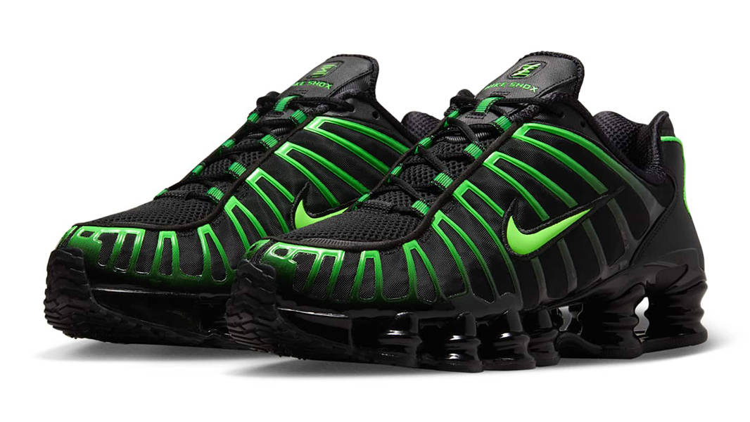 Nike Shox TL Black Green Strike AV3595-012 Side