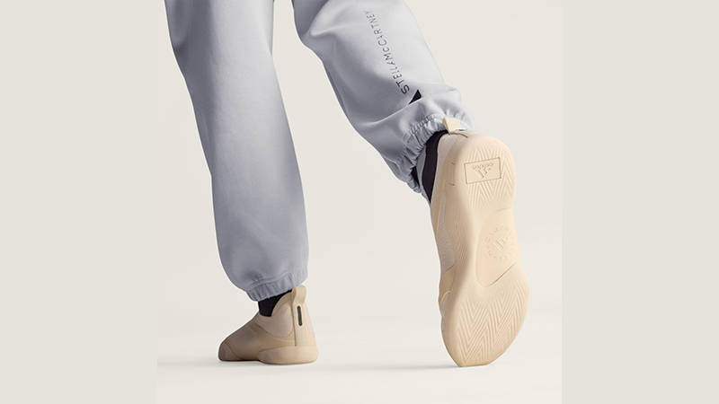 Stella McCartney x adidas Taekwondo Beige JQ2976 on foot back