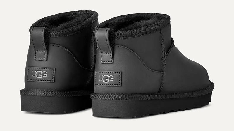 UGG Classic Ultra Mini Leather Black 1174210-BLK Back
