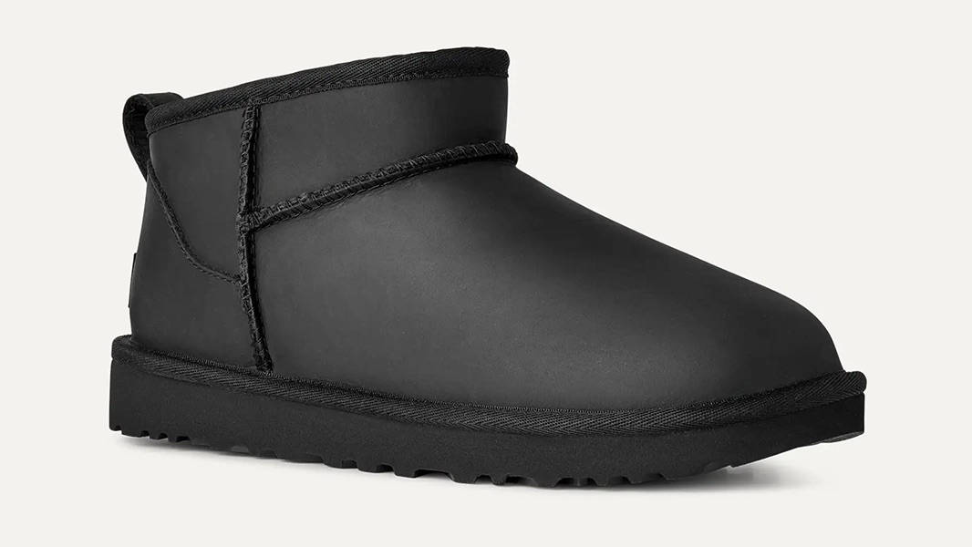 UGG Classic Ultra Mini Leather Black 1174210-BLK Side