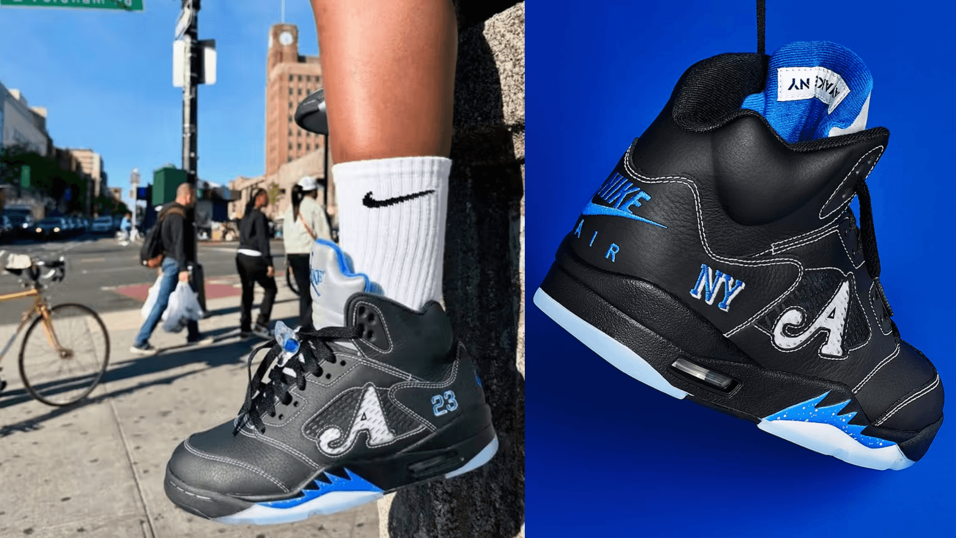 Awake NY x Air Jordan 5 OG SP Black Racer Blue