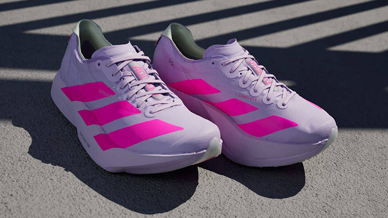adidas Adizero Adios Pro 4 Powder Plum Pink JR4947 stripes